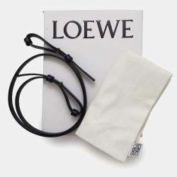  Loewe Black Shiny Calf Leather Mini Puzzlefold Tote Bag