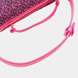 Loewe Pink Small Anagram Canvas Cubi Bag