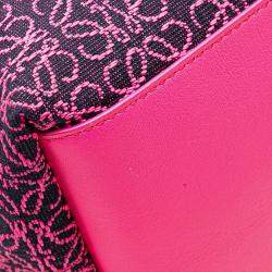 Loewe Pink Small Anagram Canvas Cubi Bag