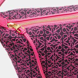 Loewe Pink Small Anagram Canvas Cubi Bag