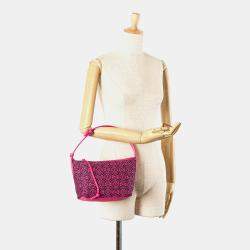 Loewe Pink Small Anagram Canvas Cubi Bag