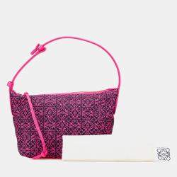 Loewe Pink Small Anagram Canvas Cubi Bag