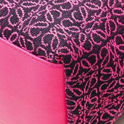Loewe Pink Small Anagram Canvas Cubi Bag