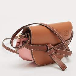 Pre Owned Loewe Tricolor Leather Mini Gate Crossbody Bag