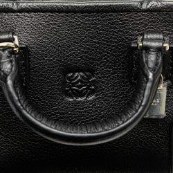 Loewe Black Micro Leather Amazona Satchel Bag