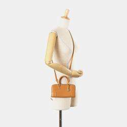 Loewe Caramel Leather Amazona Pouch Bag