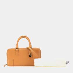 Loewe Caramel Leather Amazona Pouch Bag