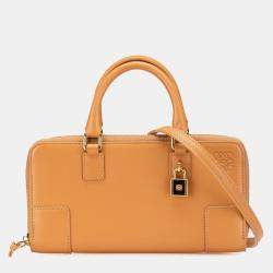 Loewe Brown Leather Amazona Pouch