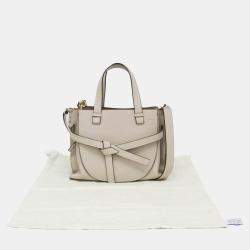 Loewe Light Beige Gate Leather Mini Top Handle Bag