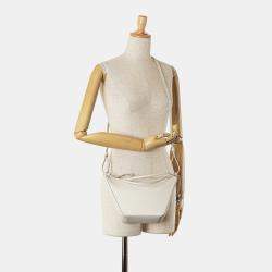 Loewe White Mini Leather Hammock Hobo Bag