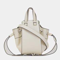 Loewe Cream Mini Leather Hammock Bag
