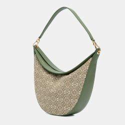 Loewe Green Anagram Canvas Luna Hobo