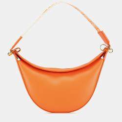 Loewe Orange Small Leather Luna Hobo
