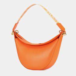 Loewe Orange Small Leather Luna Hobo