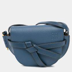 Loewe Blue Mini Leather Gate Crossbody