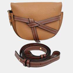 Loewe Brown Leather Gateback Small bag