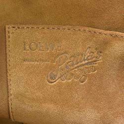 Loewe Blue Brown Canvas Leather Paula Balloon Bag