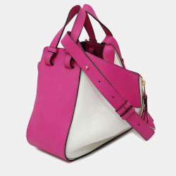 Loewe White Pink Leather Small Hammock Shoulder Bag 