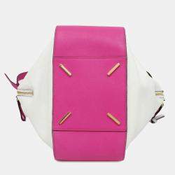 Loewe White Pink Leather Small Hammock Shoulder Bag 