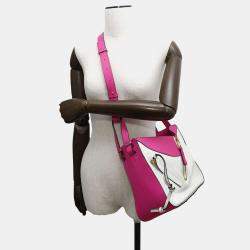 Loewe White Pink Leather Small Hammock Shoulder Bag 