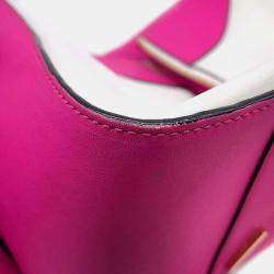Loewe White Pink Leather Small Hammock Shoulder Bag 