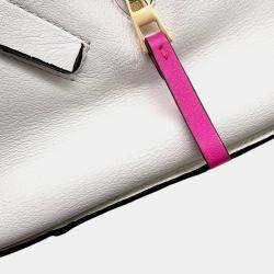 Loewe White Pink Leather Small Hammock Shoulder Bag 