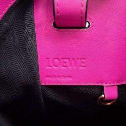 Loewe White Pink Leather Small Hammock Shoulder Bag 