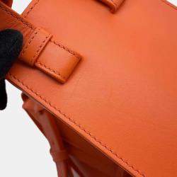 Loewe Orange Leather Hammock Compact Shoulder Bag 