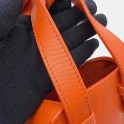 Loewe Orange Leather Hammock Compact Shoulder Bag 
