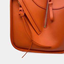 Loewe Orange Leather Hammock Compact Shoulder Bag 