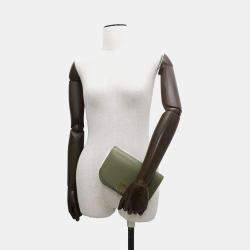 Loewe Green Leather Goya Accordion Shoulder Bag 