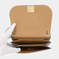 Loewe Green Leather Goya Accordion Shoulder Bag 