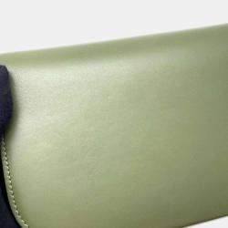 Loewe Green Leather Goya Accordion Shoulder Bag 