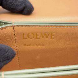 Loewe Green Leather Goya Accordion Shoulder Bag 
