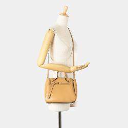 Loewe Brown Mini Leather Lazo Satchel