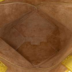 Loewe Yellow Mini Calfskin Puzzle Fold Tote