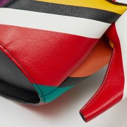 Loewe Multicolor Leather Mini Striped Elephant Crossbody Bag