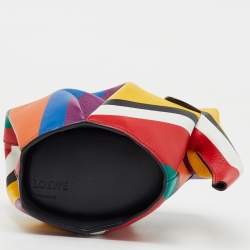 Loewe Multicolor Leather Mini Striped Elephant Crossbody Bag