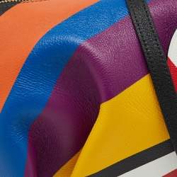 Loewe Multicolor Leather Mini Striped Elephant Crossbody Bag