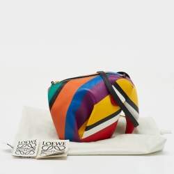 Loewe Multicolor Leather Mini Striped Elephant Crossbody Bag
