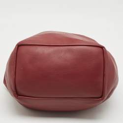 Loewe Burgundy Leather Medium Squeeze Shoulder Bag