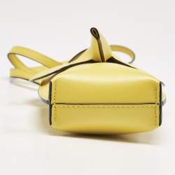 Pre Owned Loewe Yellow Leather Elephant Pocket Crossbody Bag