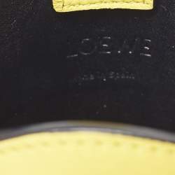 Pre Owned Loewe Yellow Leather Elephant Pocket Crossbody Bag