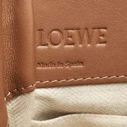 Loewe Brown Leather Mini Hammock Drawstring Bag