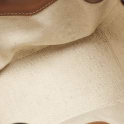 Loewe Brown Leather Mini Hammock Drawstring Bag