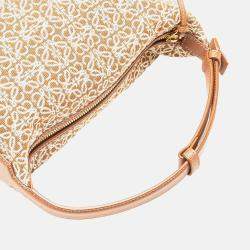 Loewe Brown Small Anagram Canvas Cubi Bag