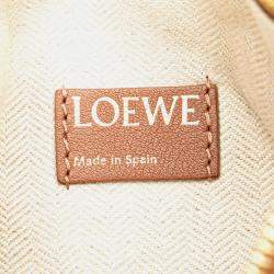 Loewe Brown Small Anagram Canvas Cubi Bag