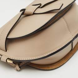 Loewe Beige Leather Jacquard Mini Gate Dual Bag