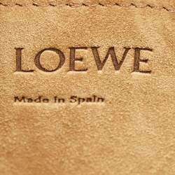 Loewe Beige Leather Jacquard Mini Gate Dual Bag