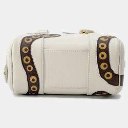 Pre Owned Loewe Amazonas White/Brown Leather Size 16